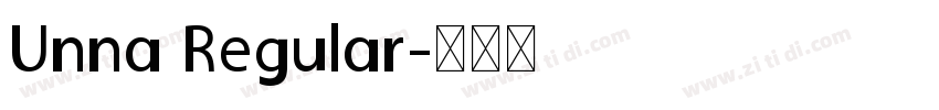 Unna Regular字体转换